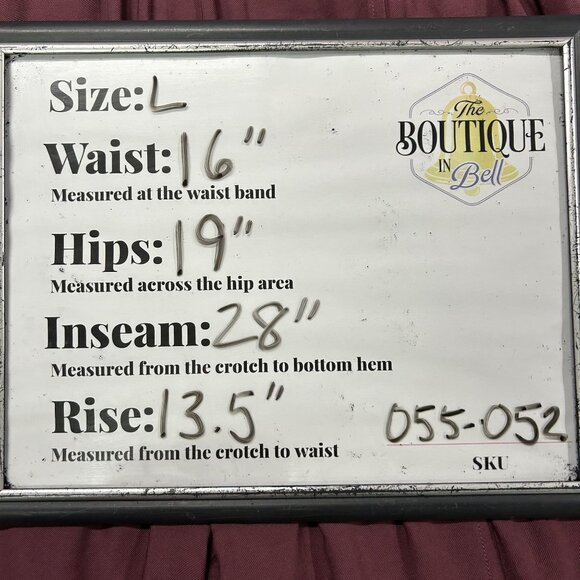 Easel Womens L Plum Mineral Wash Wide Leg Pants Elastic Waist Belted Relaxed Fit - Picture 12 of 16